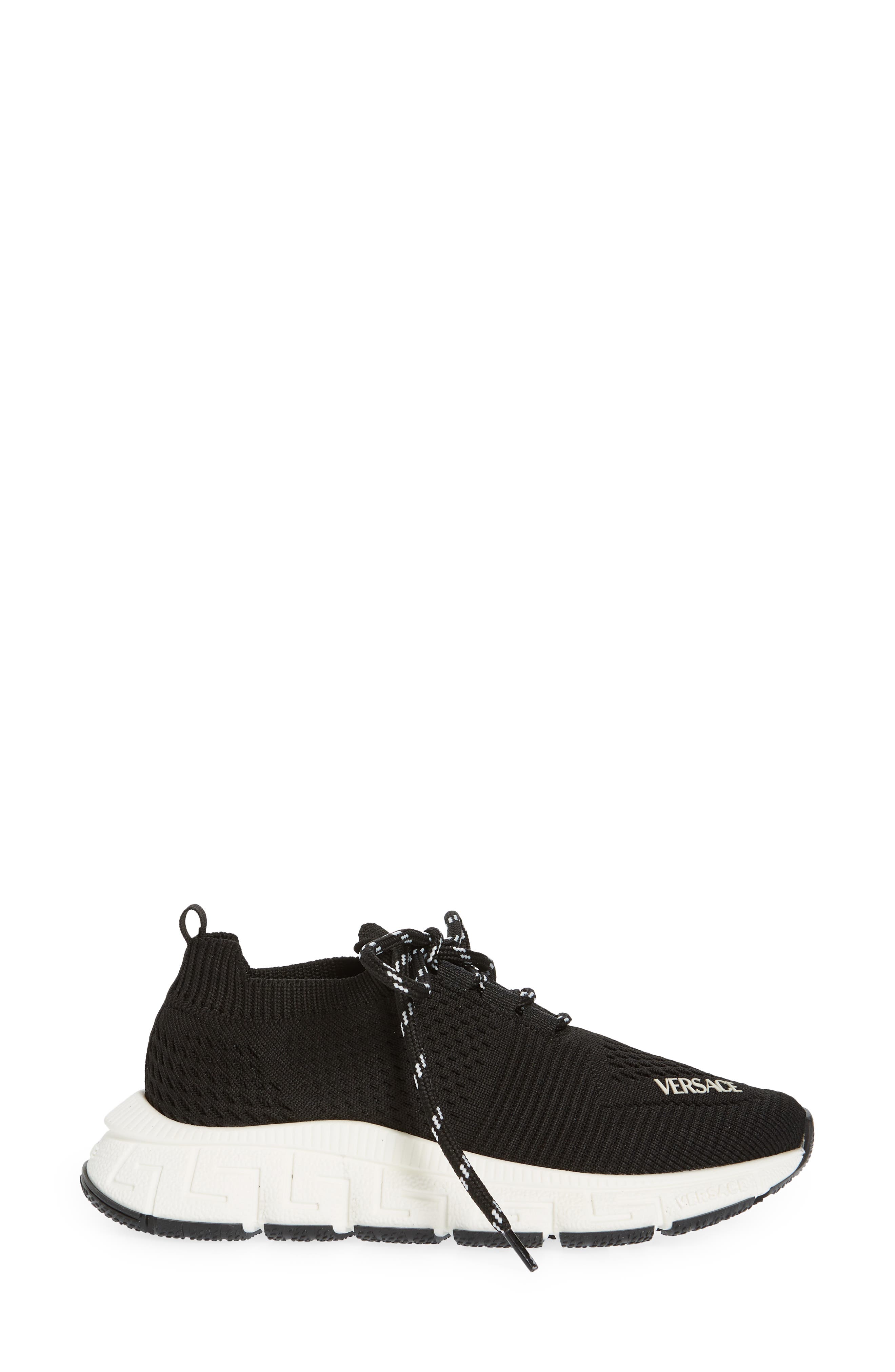 Versace Trigreca Knit Sneaker, Alternate, color, 