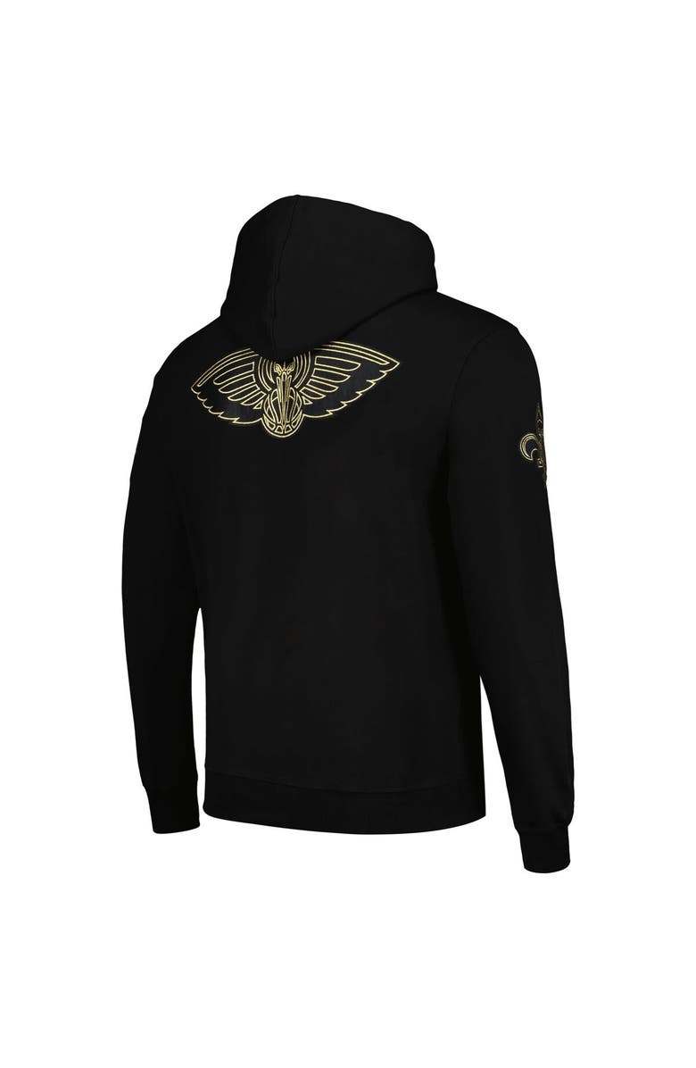 PRO STANDARD Men's Pro Standard New Orleans Pelicans Black & Gold Pullover Hoodie, Alternate, color, 