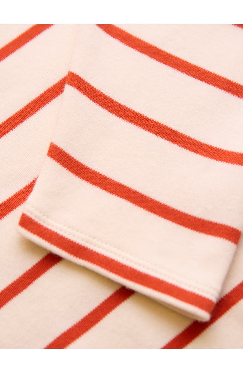 Celtic & Co. Striped Long Sleeve Crew Neck T-Shirt, Alternate, color, Chalk / Burnt Orange
