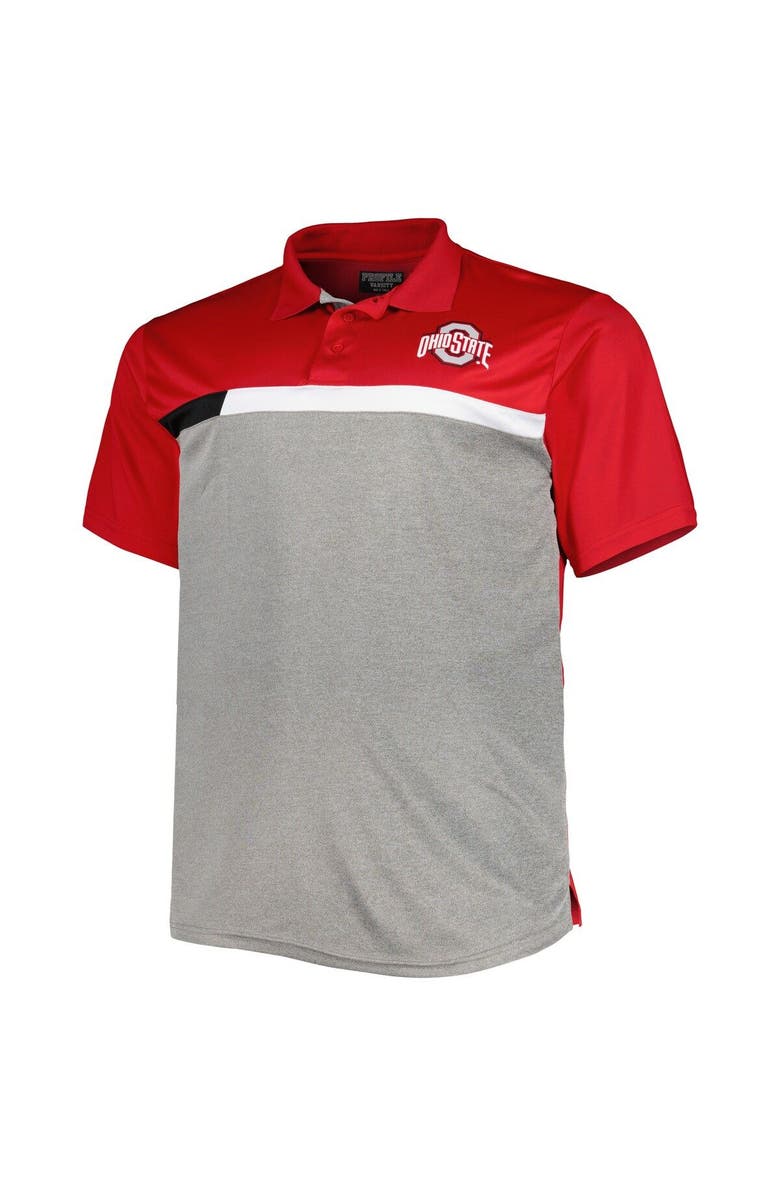 PROFILE Men's Scarlet/Gray Ohio State Buckeyes Big & Tall Polo, Alternate, color, 