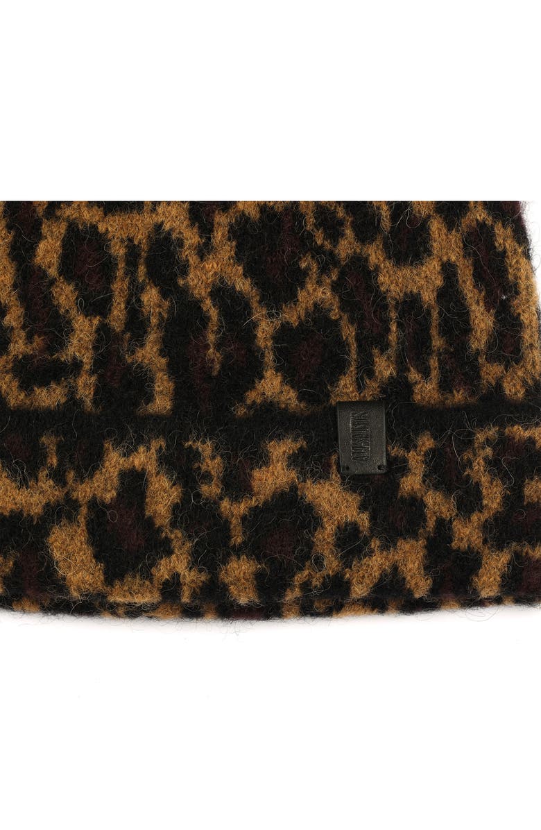 AllSaints Brushed Leopard Pattern Beanie, Alternate, color, 