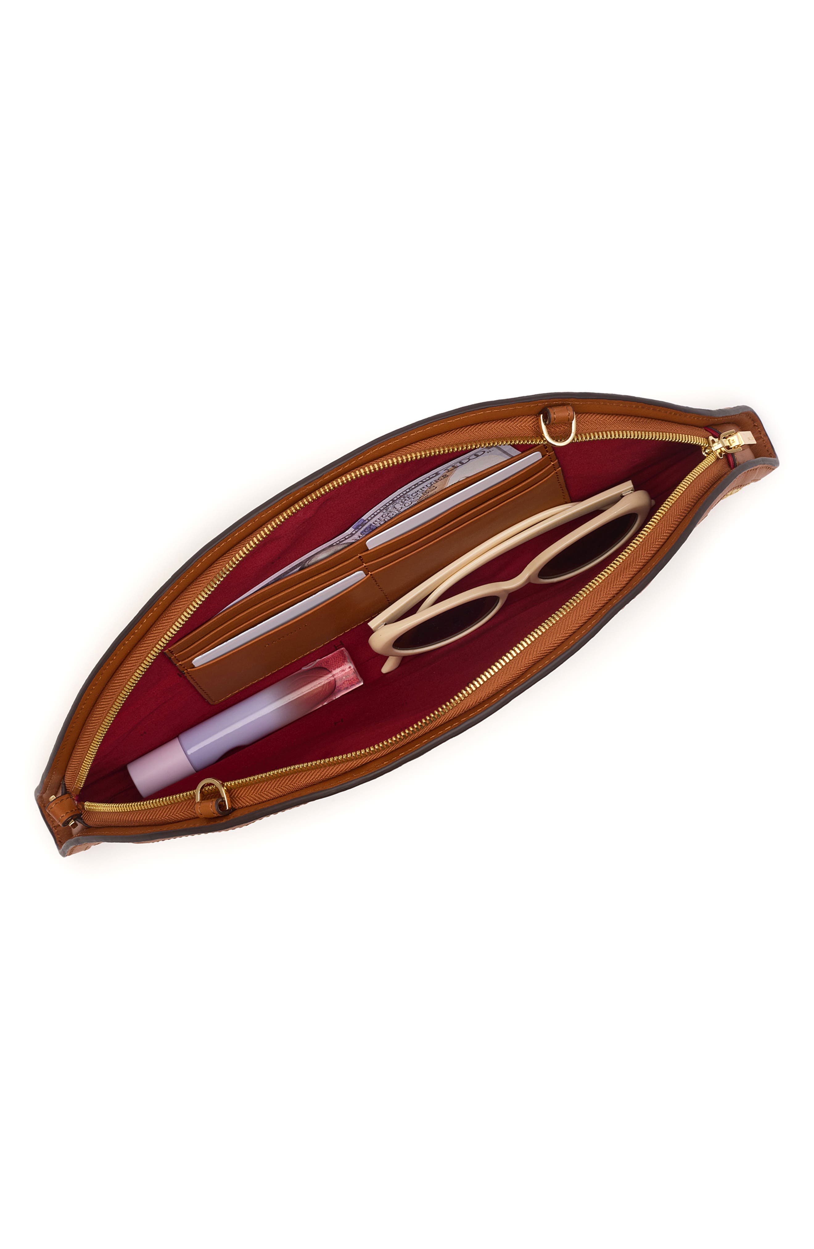 Shelley Clutch, Alternate, color, COCOA RAFFIA/ GOLD