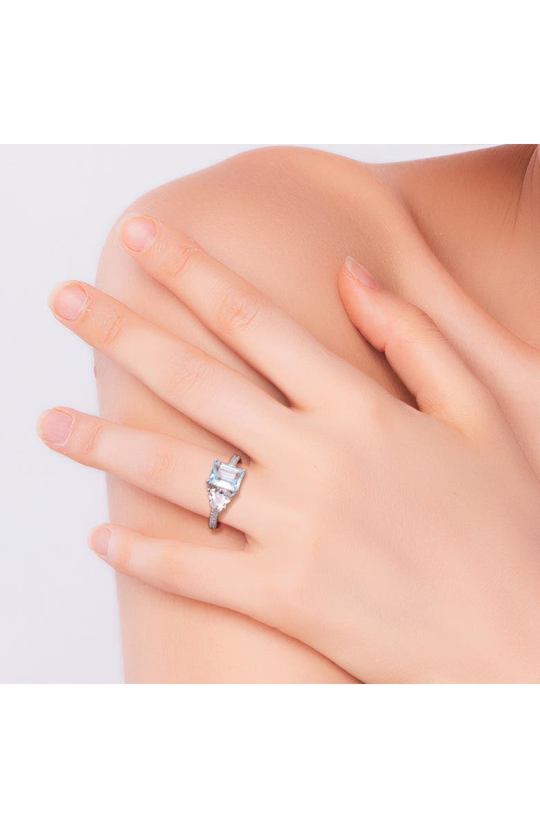 Julianna B. Topaz, Morganite & Diamond 2-Stone Ring, Alternate, color, Topaz