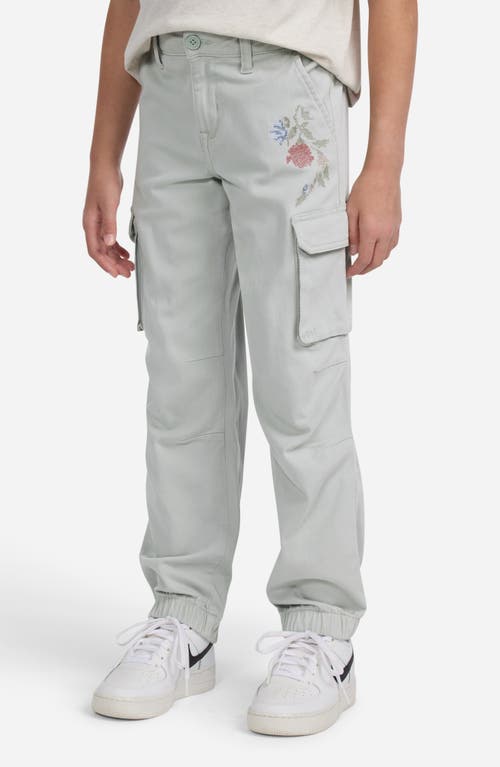 Abercrombie Girls Embroidered Cargo Joggers In Gray