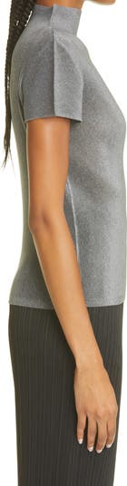 Pleats Please Issey Miyake Mist Basics Pleated Funnel Neck