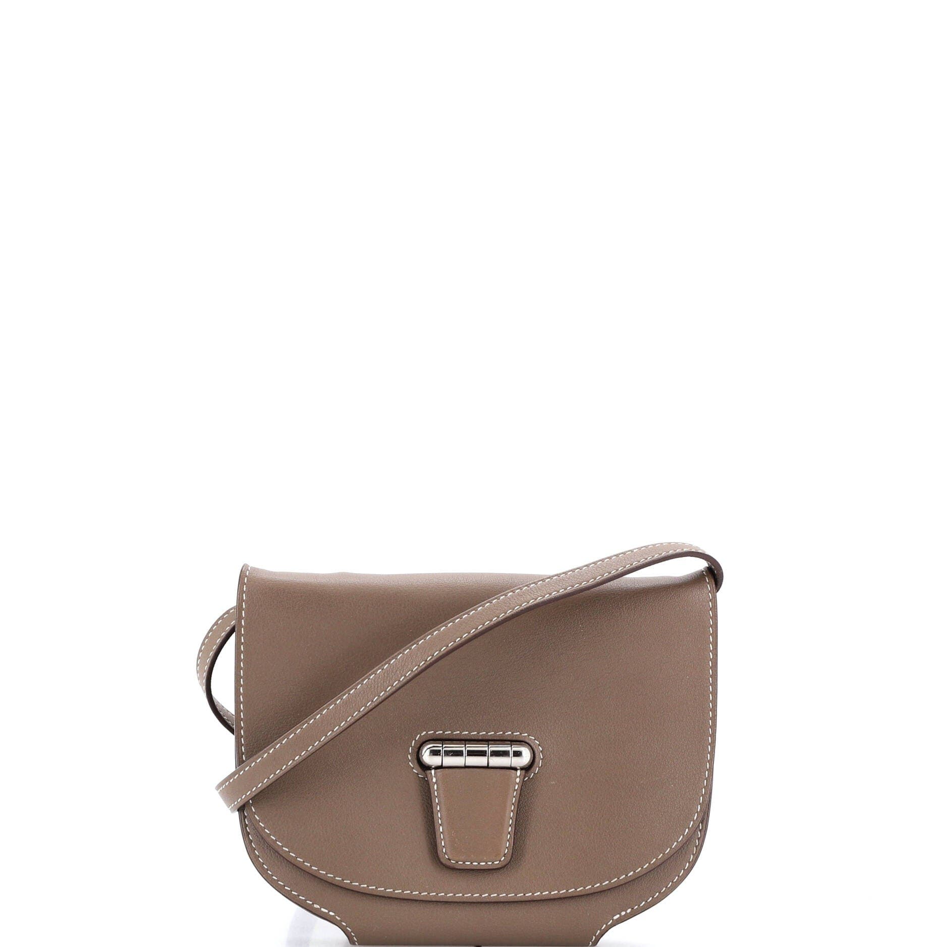 Pre-Owned Hermes Convoyeur Crossbody Bag Swift Mini, Main, color, Etoupe