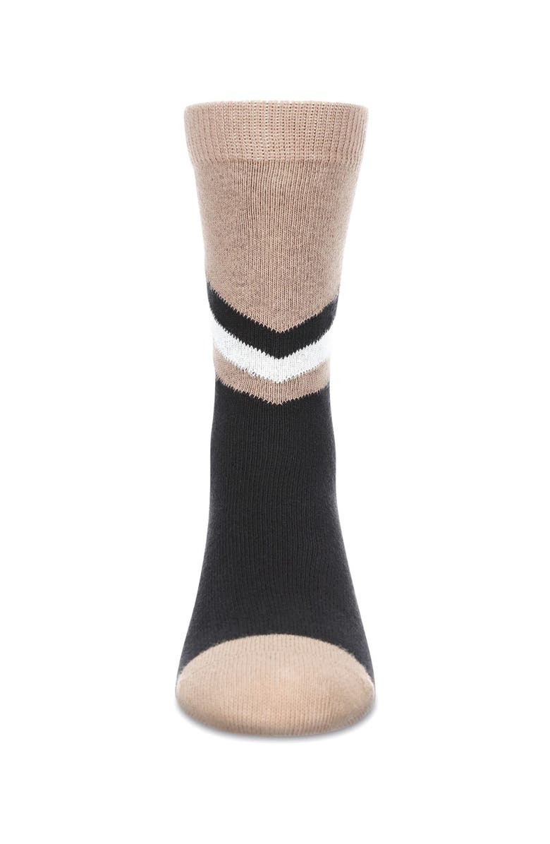 MeMoi Geometric Diagonal Stripe Crew Socks, Alternate, color, Black