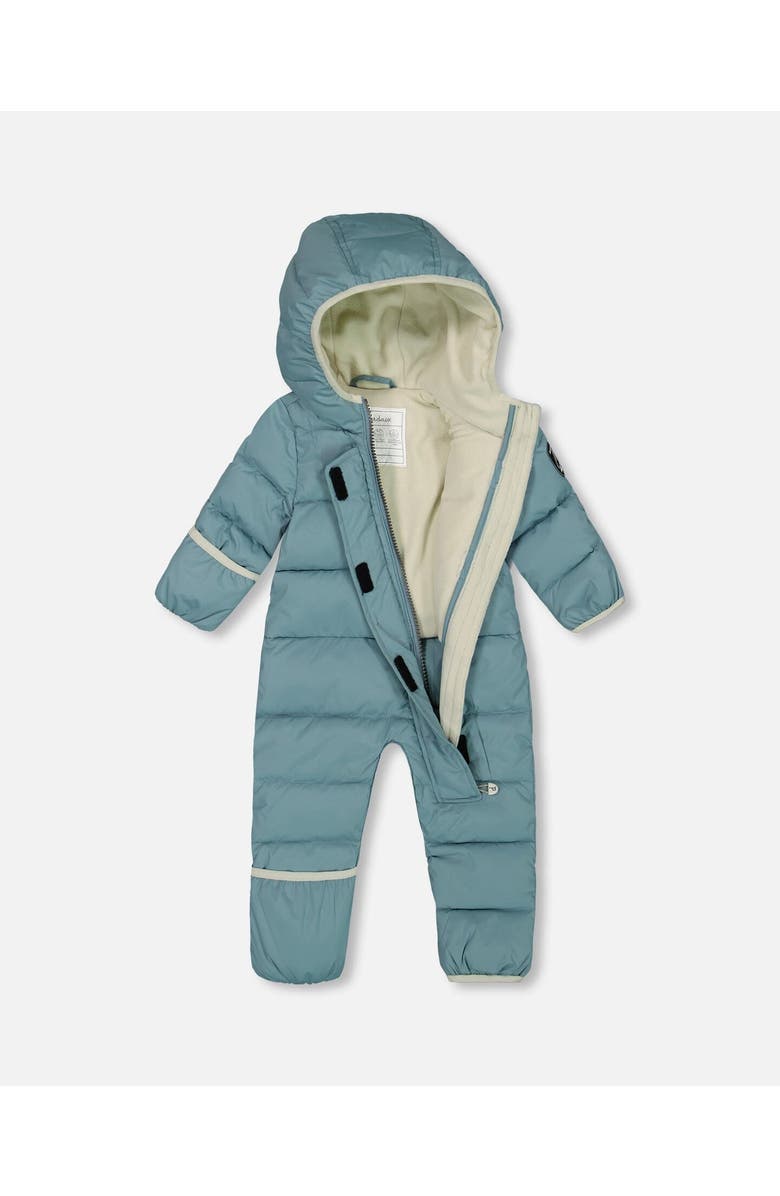 Deux par Deux Baby Unisex One-Piece Compressible Snowsuit Ash Blue For Baby, Alternate, color, 
