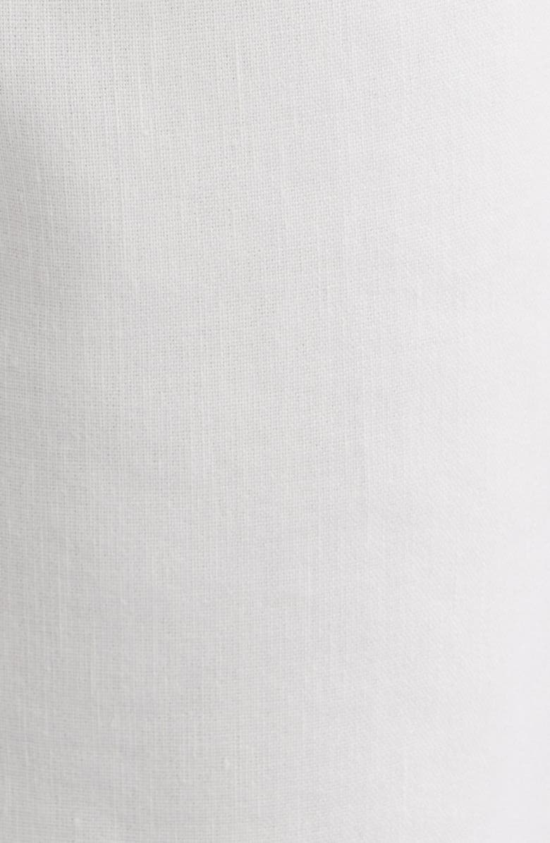 BOSS Kane Flat Front Linen Blend Drawstring Pants, Alternate, color, White