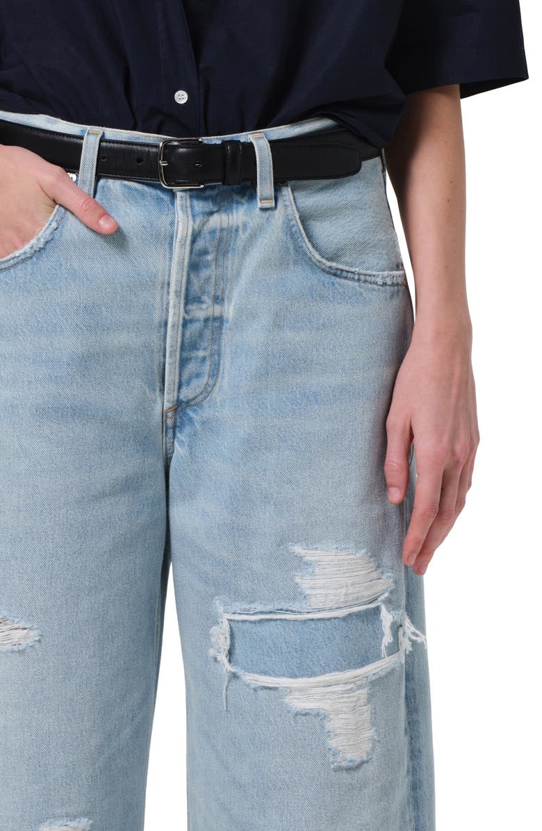Citizens of Humanity Ayla Ripped High Waist Crop Baggy Wide Leg Jeans, Alternate, color, 