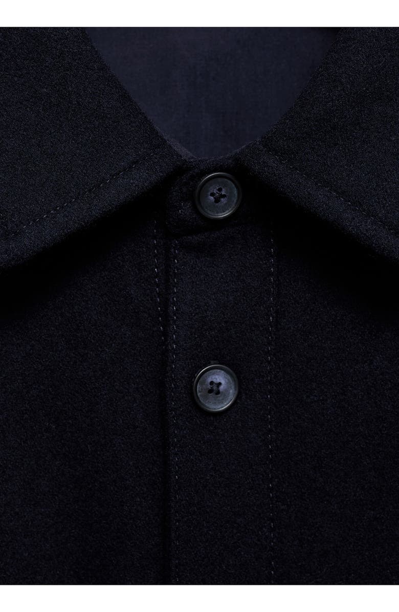 MANGO Workwear Wool Blend Overshirt, Alternate, color, 