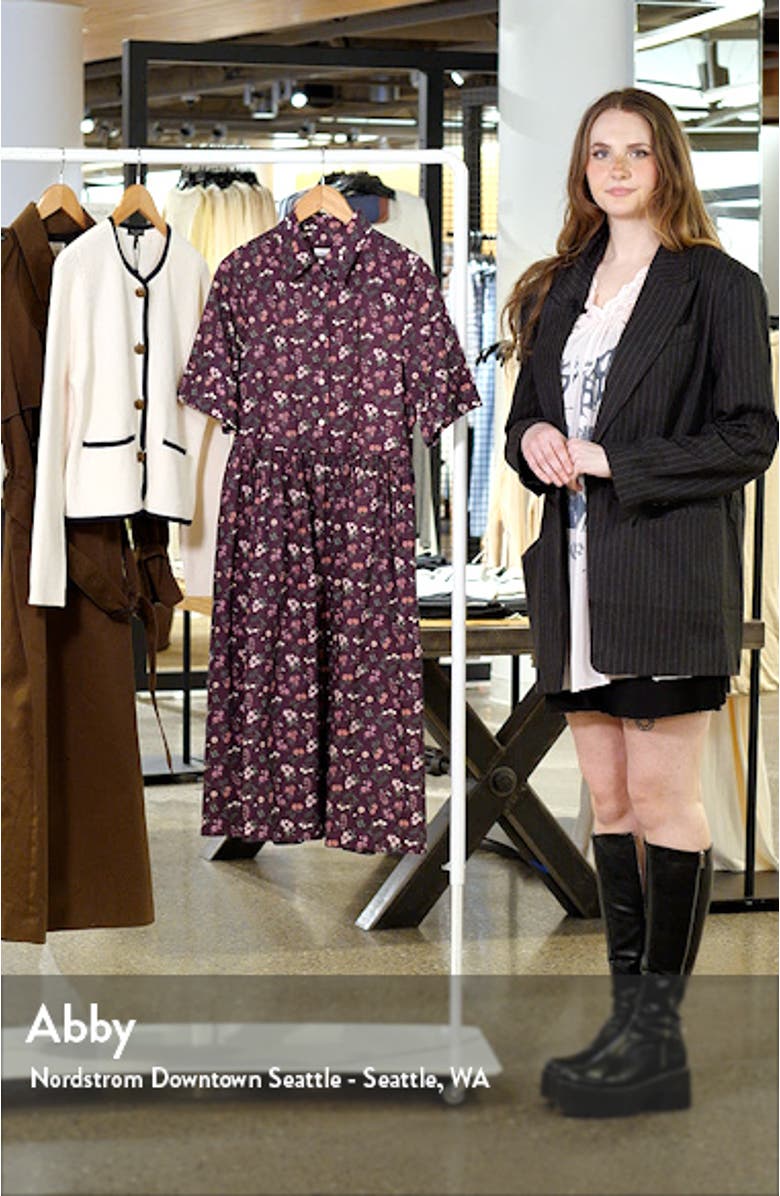 Gallery Floral Cotton Midi Shirtdress, sales video thumbnail