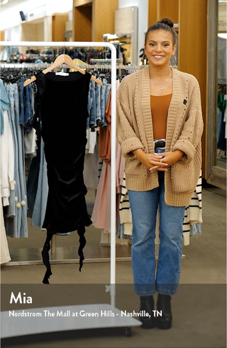 Ruffle Stretch Velvet Minidress, sales video thumbnail