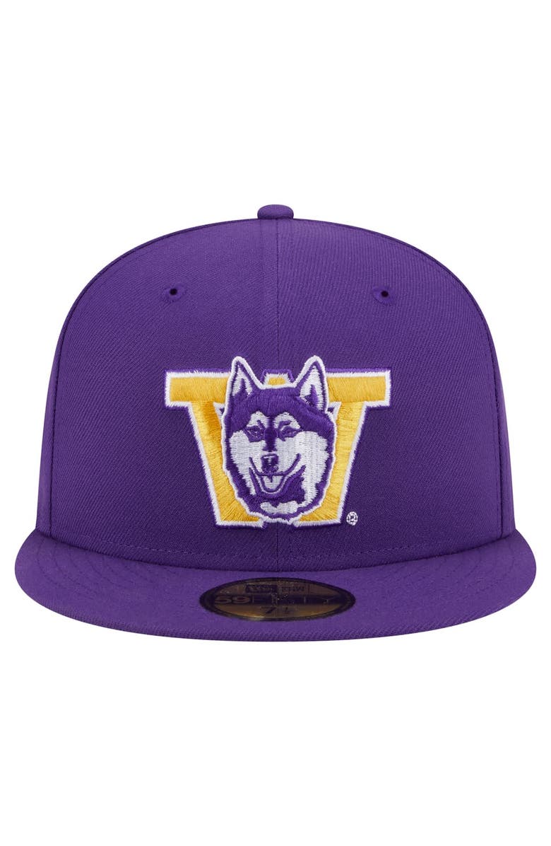 New Era Men's New Era Purple Washington Huskies Vault 59FIFTY Fitted Hat, Alternate, color, 