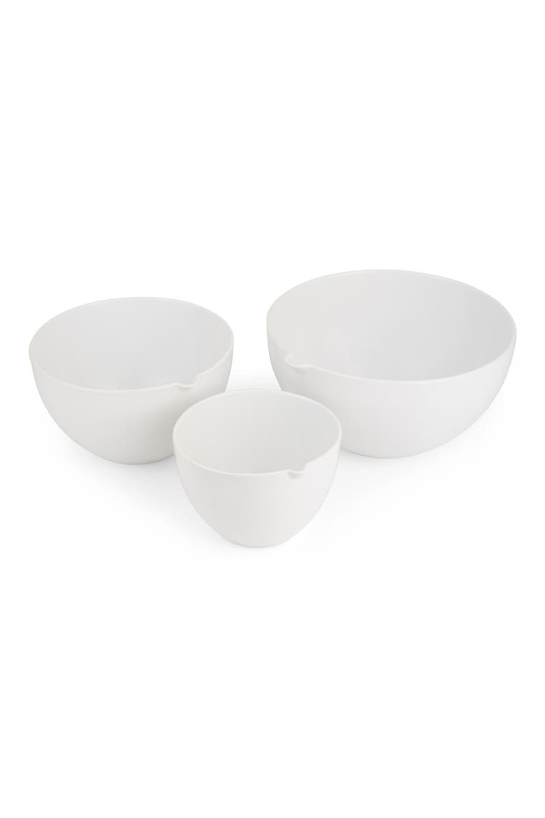 Duets Set of 3 Nesting Mixing Bowls, Alternate, color, WHITE