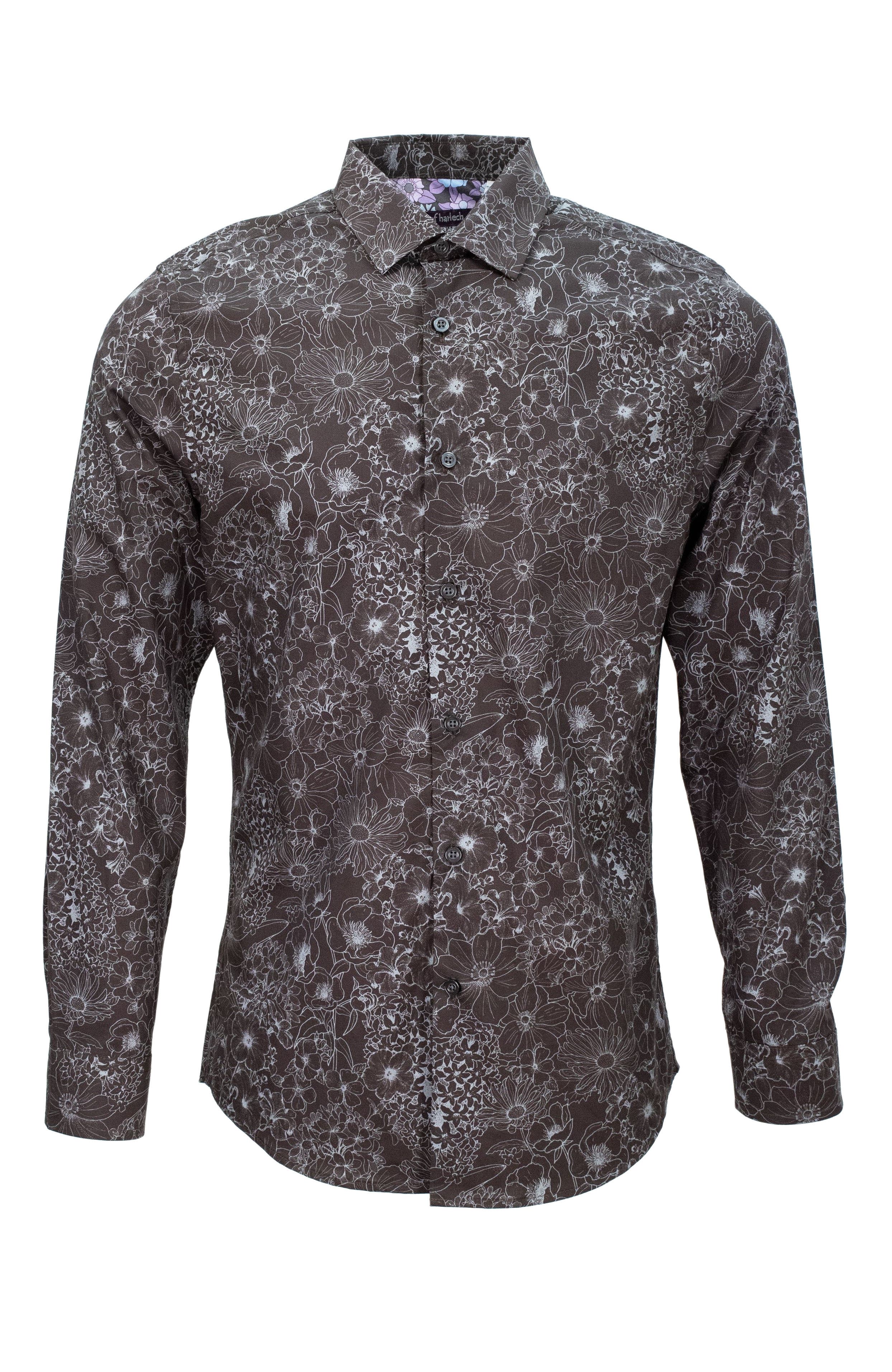 Outline Floral Black