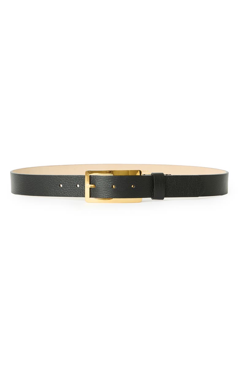 B-Low the Belt Charlie Leather Belt, Main, color, Black Gold