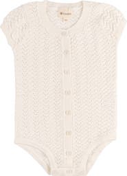Ely's & Co. Looms Wave Collection - Knit Pointelle Short Sleeve Romper