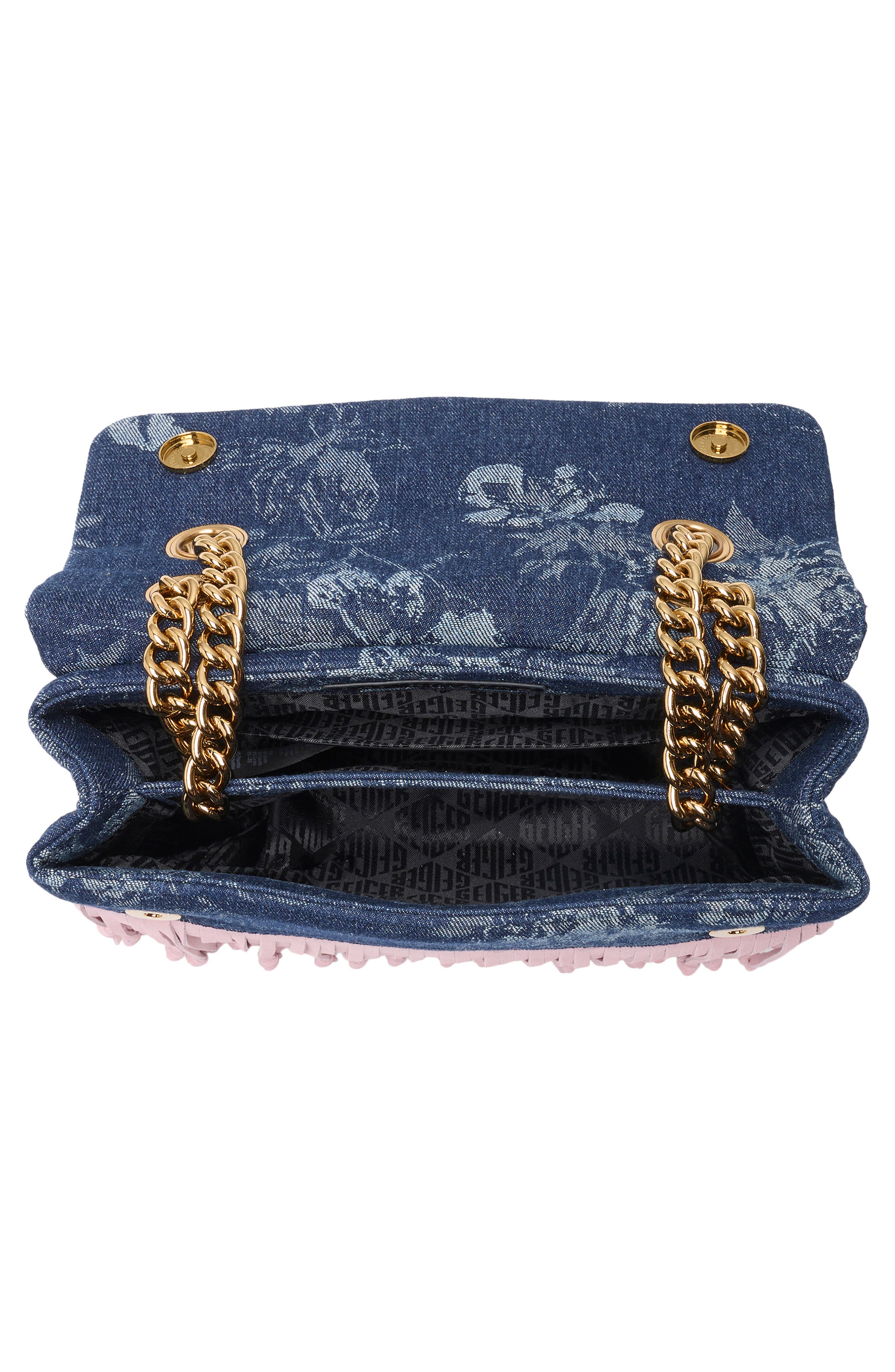 KG Kurt Geiger Brixton Fringe Shoulder Bag, Alternate, color, Navy