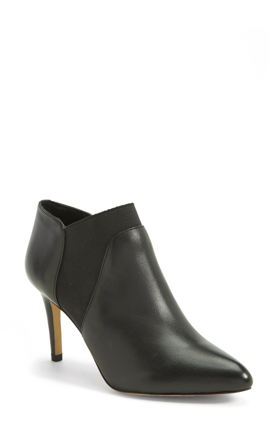 'Saron' Bootie (Nordstrom Exclusive), Main, color, BLACK LEATHER