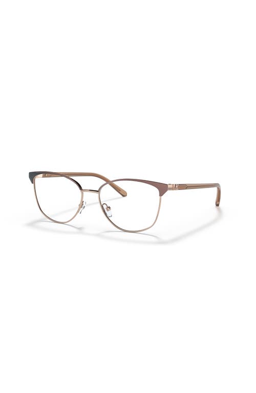 Michael Kors 54mm Cat Eye Optical Glasses In Brown