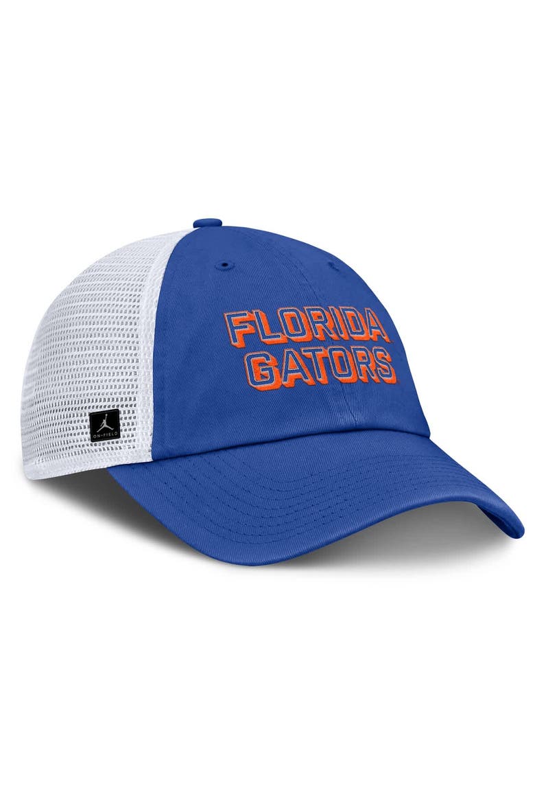 Men's Jordan Brand Royal Florida Gators 2025 Gameday On-Field Club Adjustable Trucker Hat, Alternate, color, Royal