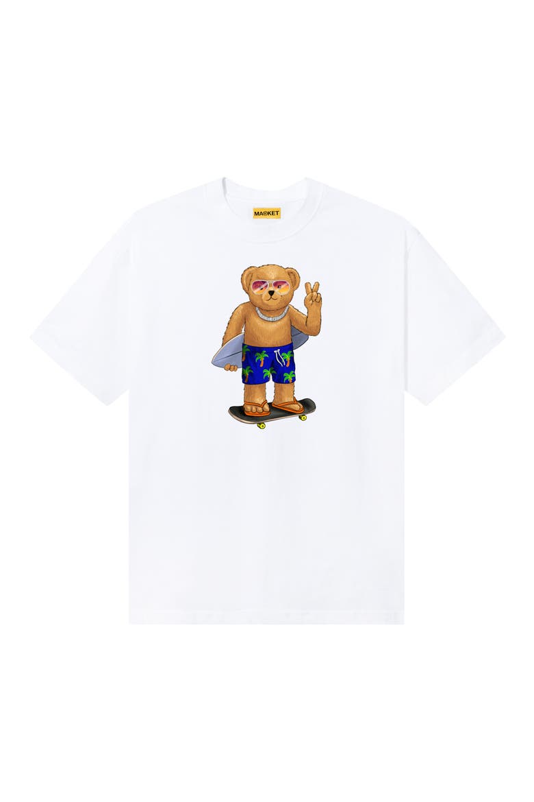 Socal Bear Graphic T-Shirt, Main, color, WHITE