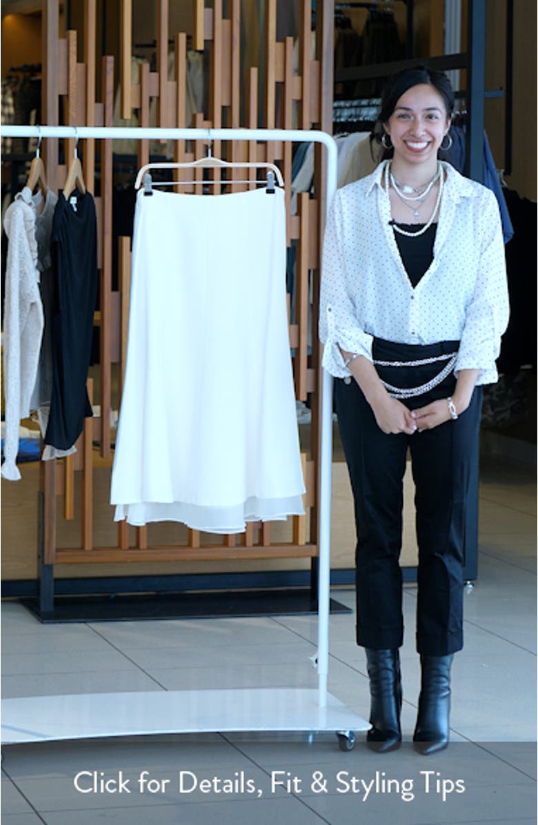 Seamed Layered Midi Skirt, sales video thumbnail