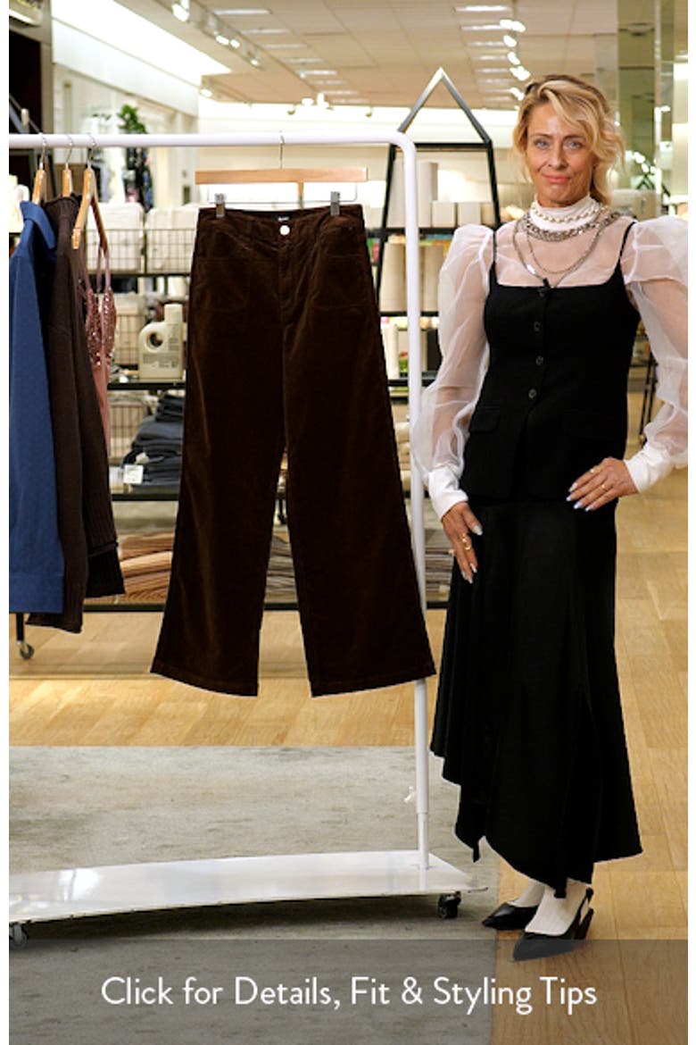 Anessa Corduroy High Waist Ankle Wide Leg Jeans video