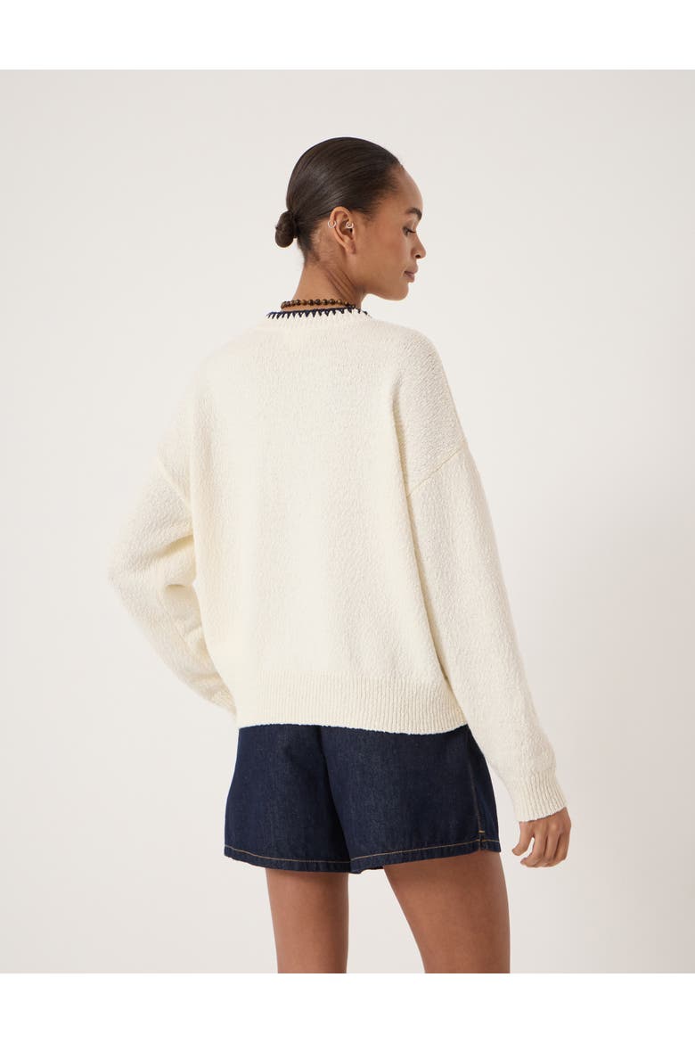 Hallie Crew Neck Lobster Graphic Sweater, Alternate, color, Stone White