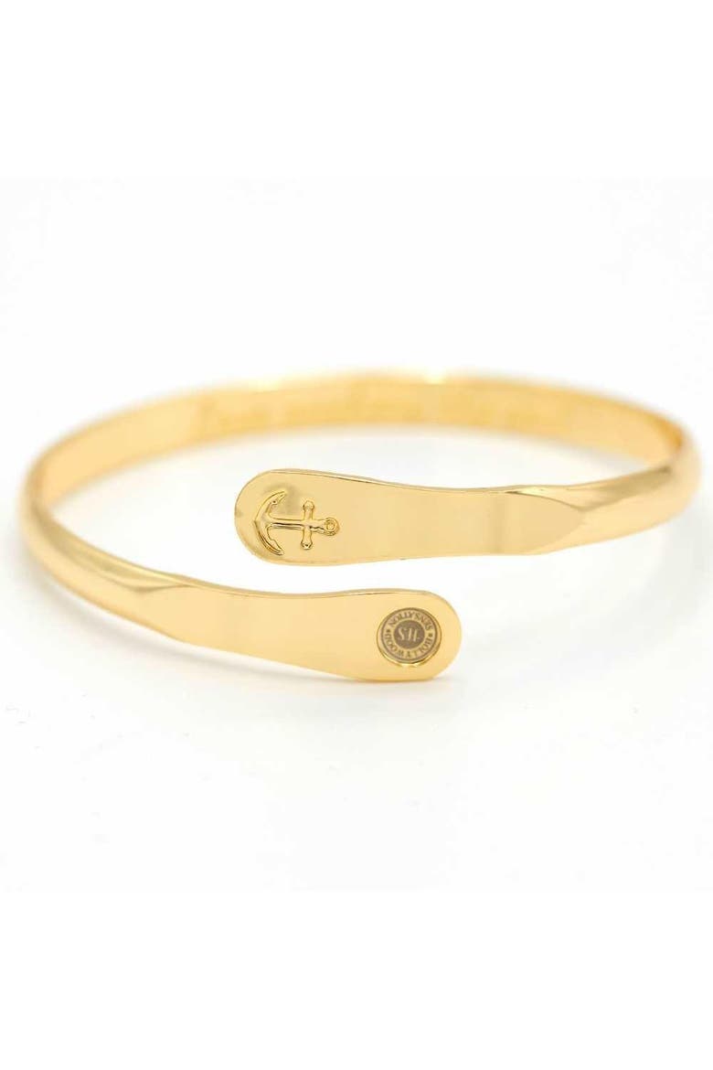 Anchor Bracelet  Engraved Love Anchors the Soul, Alternate, color, Gold