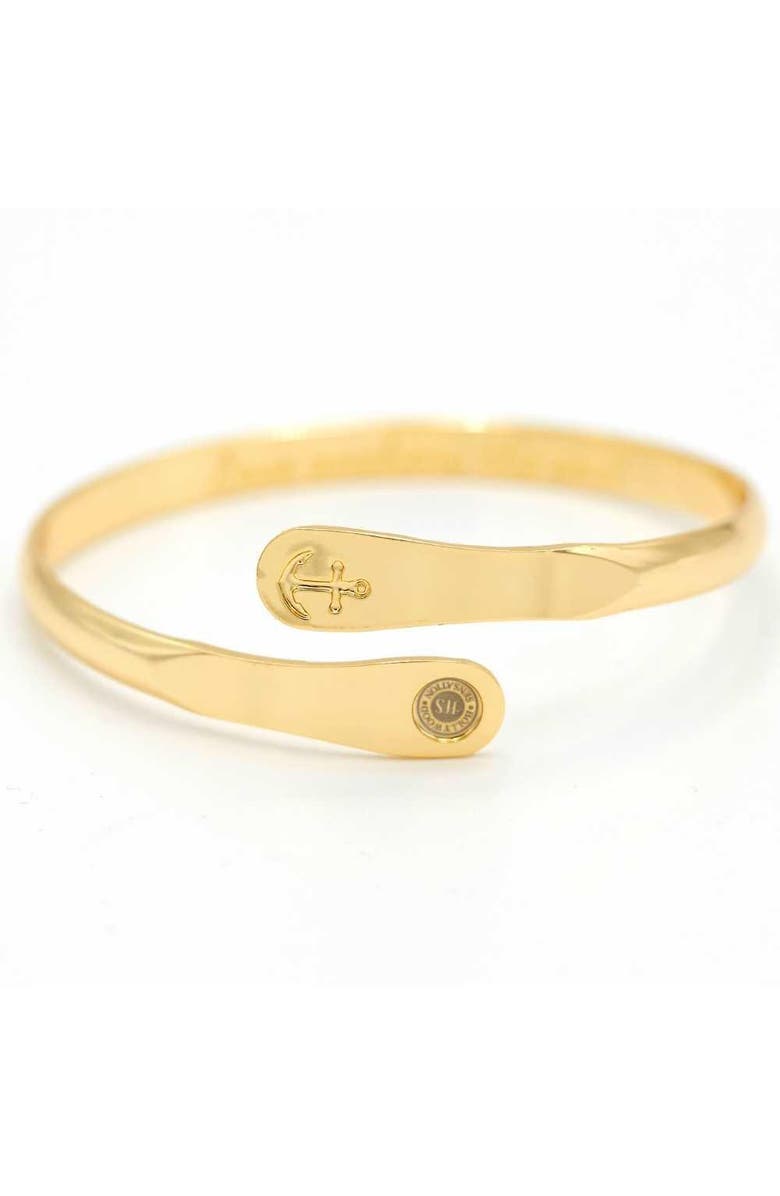 Hollywood Sensation Anchor Bracelet  Engraved Love Anchors the Soul, Alternate, color, Gold