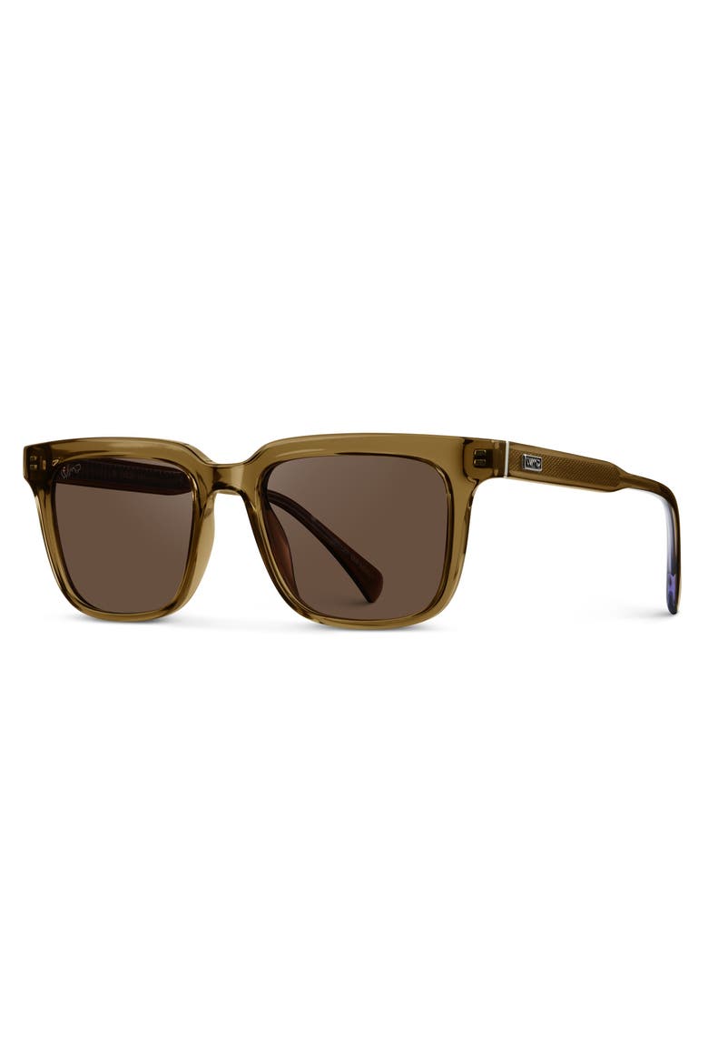 Wilson - 51mm Square Polarized Sunglasses, Alternate, color, Crystal Verde