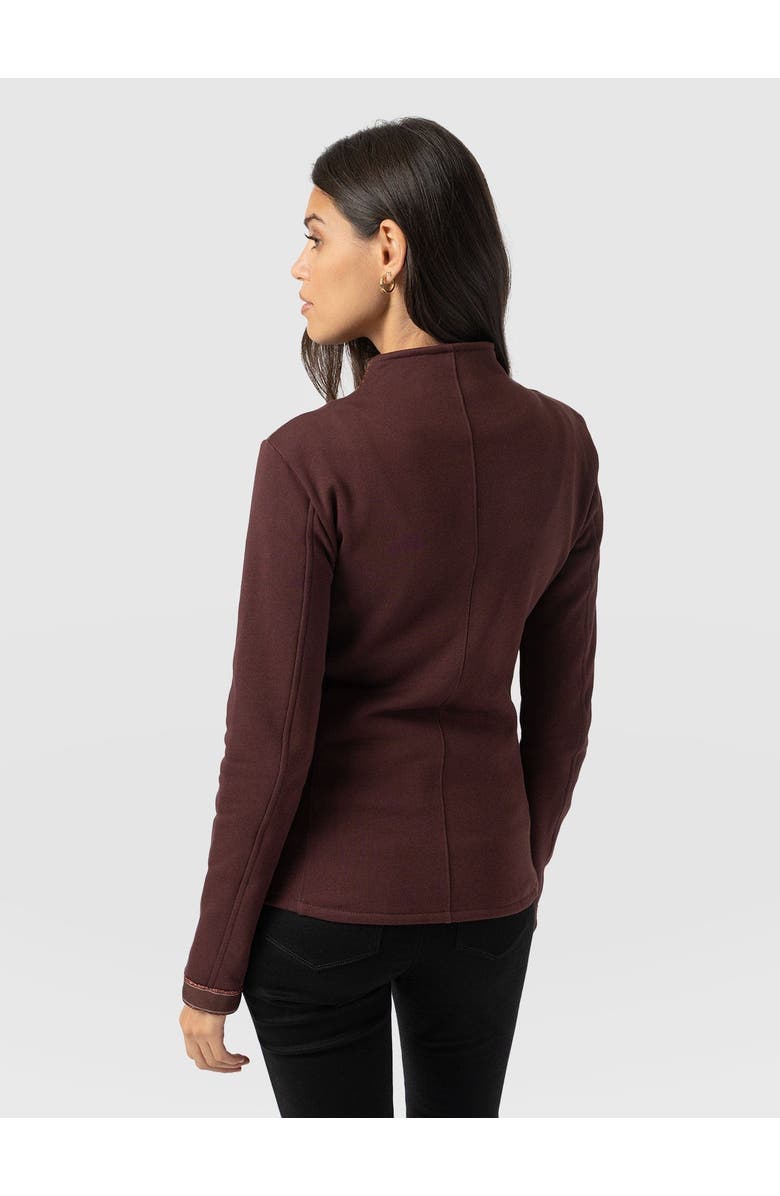 Saint + Sofia Cotton Biker Jacket, Alternate, color, Maroon
