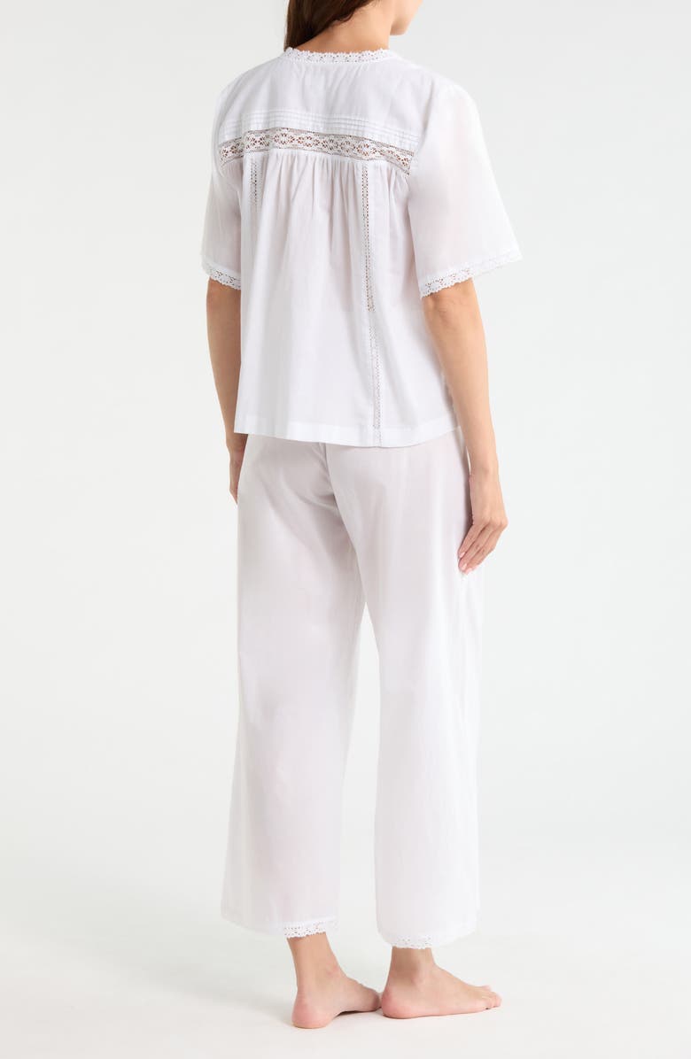 Nordstrom Peached Cotton Lawn Pajama Set, Alternate, color, White