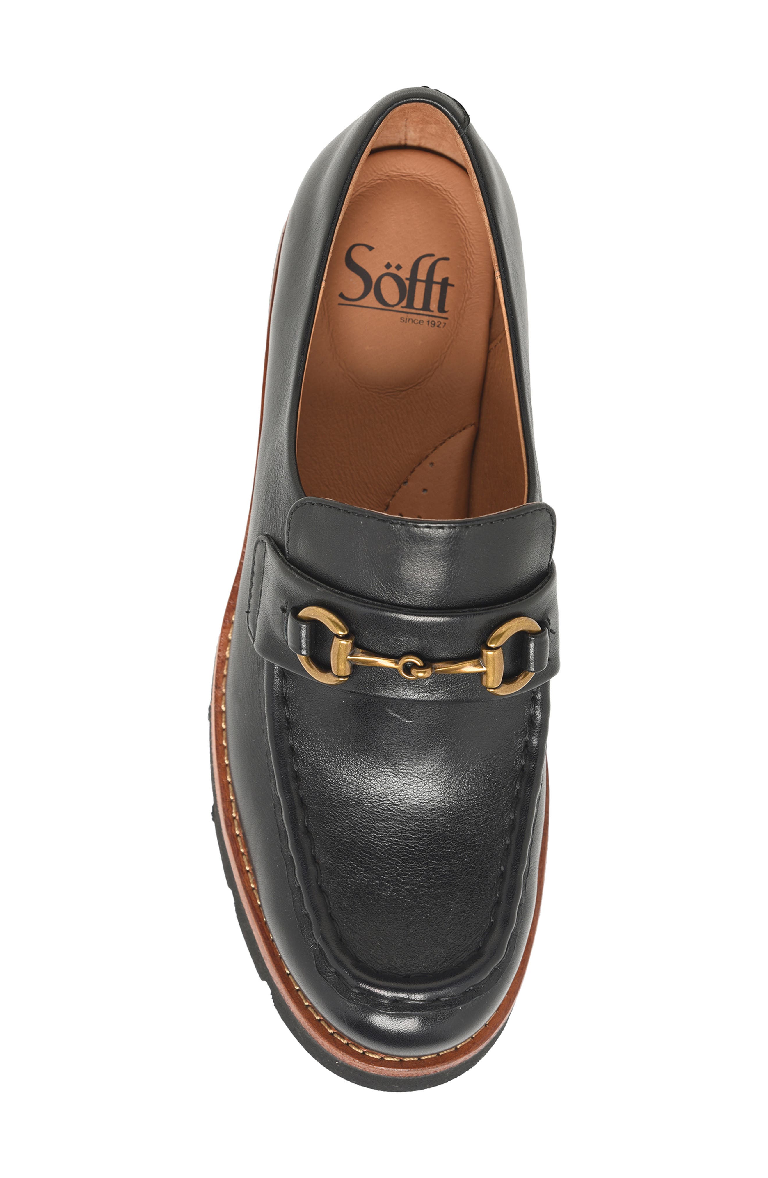 Söfft Prewitt Horsebit Loafer, Alternate, color, Black Leather