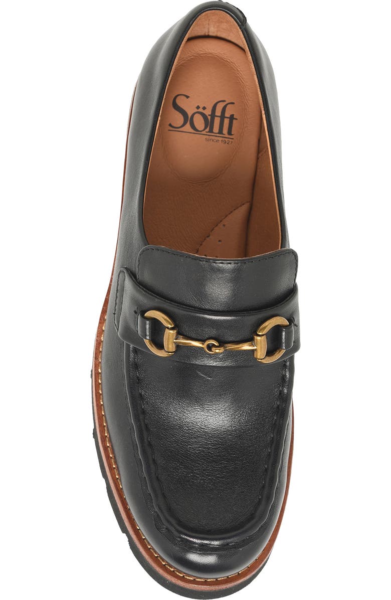 Söfft Prewitt Horsebit Loafer, Alternate, color, Black Leather
