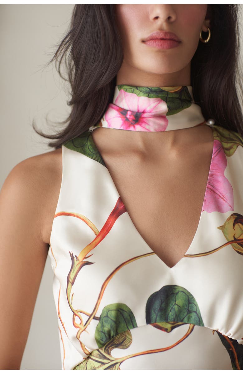 Vasiliki Catalina Silky Gown In Rafflesia, Alternate, color, Rafflesia