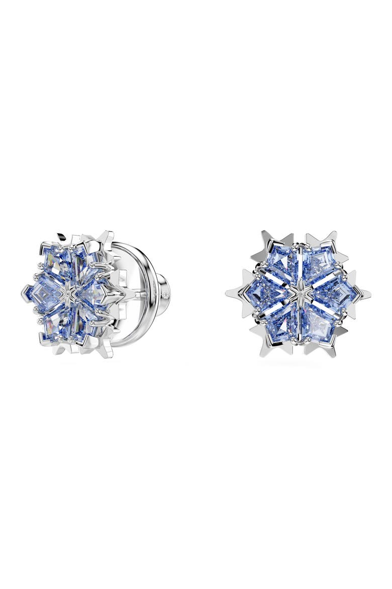 Magic Snowflake Stud Earrings & Necklace Set, Alternate, color, BLUE