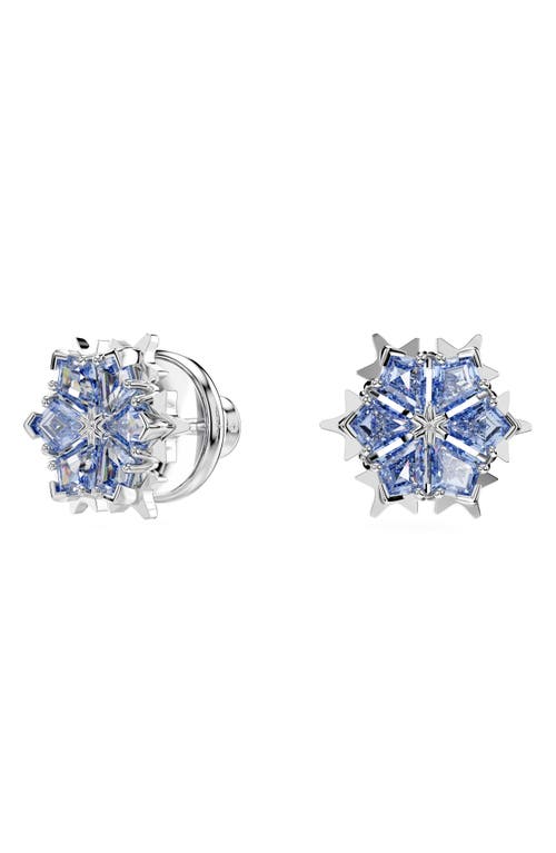 Swarovski Magic Snowflake Rhodium Plated Earring And Necklace Set In Multi