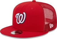 New Era Men's New Era Red Washington Nationals Team Color Trucker 9FIFTY Snapback Hat
