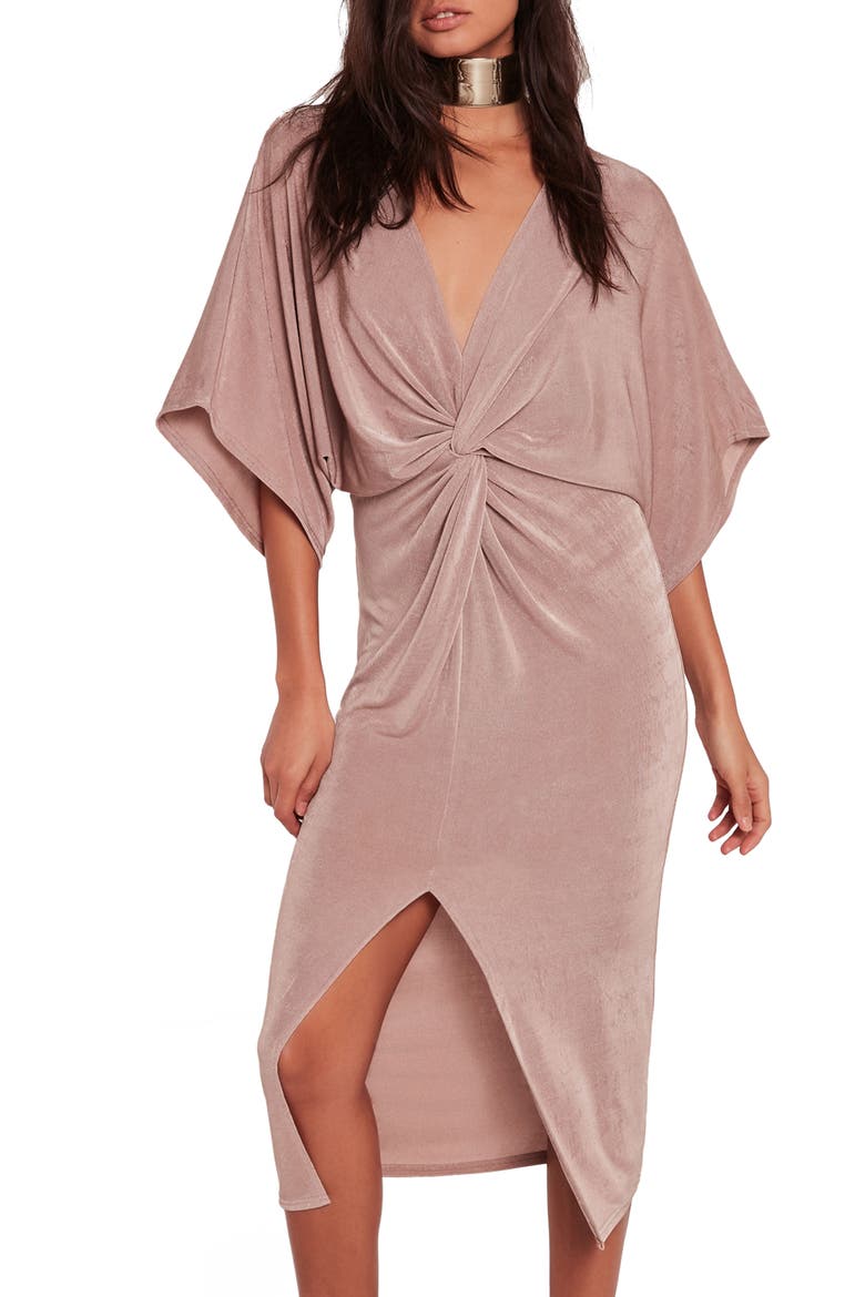 Kimono Midi Dress, Main, color, BLUSH