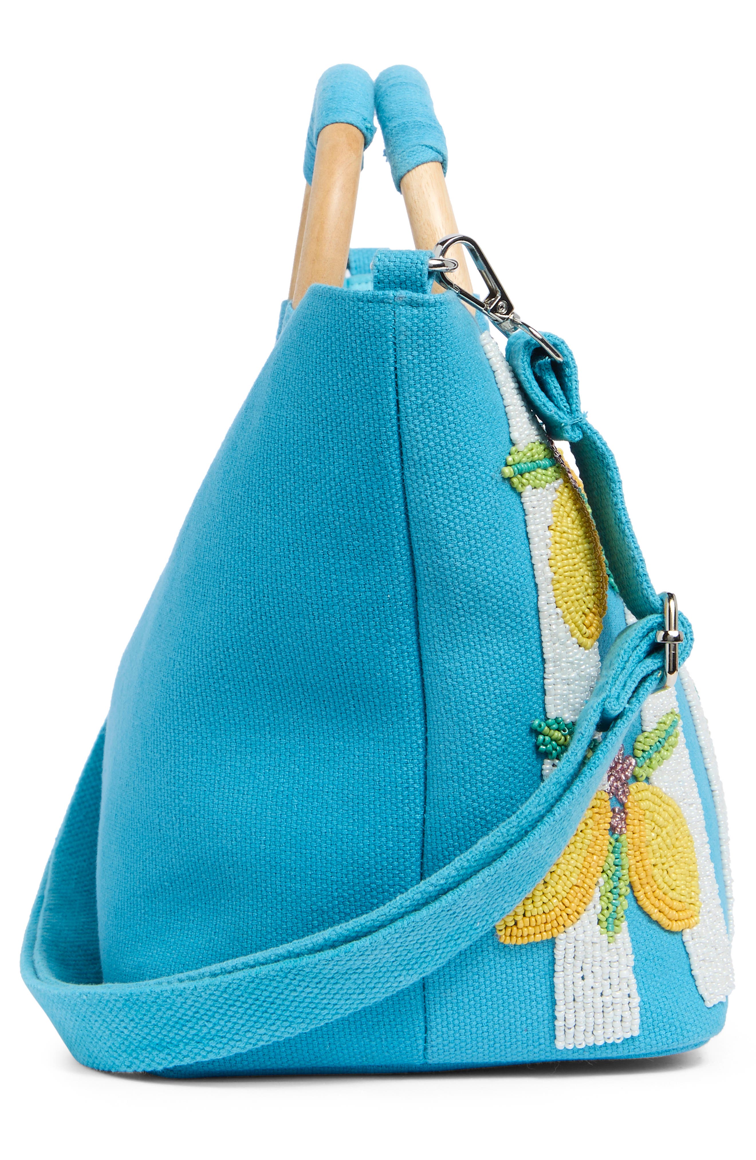 Collection XIIX Beaded Canvas Tote Bag, Alternate, color, Light Blue