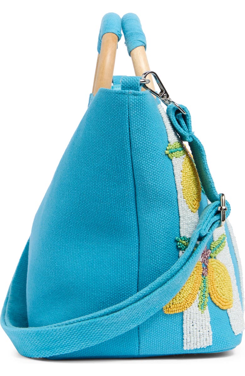 Collection XIIX Beaded Canvas Tote Bag, Alternate, color, Light Blue