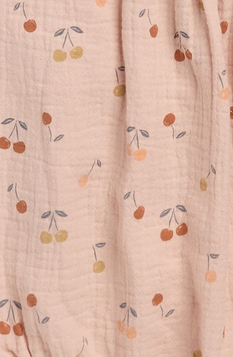QUINCY MAE Maya Flutter Sleeve Stretch Organic Cotton Bubble Romper, Alternate, color, Blush