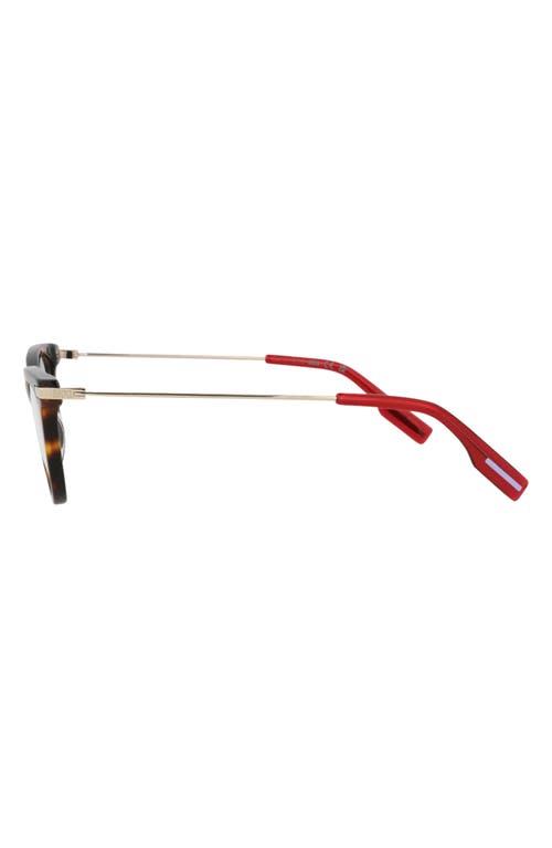 Alexander Mcqueen Mcqueen 47mm Cat Eye Optical Glasses In Havana Gold Transparent