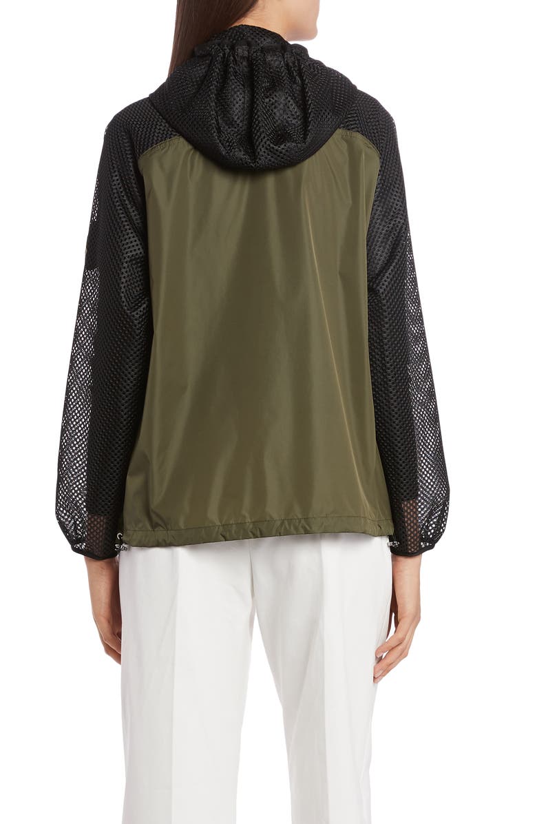 Moncler Persan Mesh Contrast Hooded Jacket, Alternate, color, 