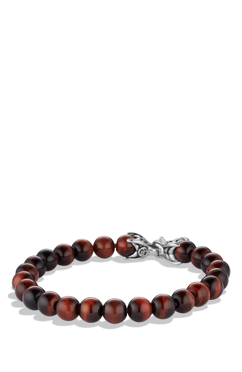 David Yurman Spiritual Beads Red Tigers Eye Bracelet, Main, color, 