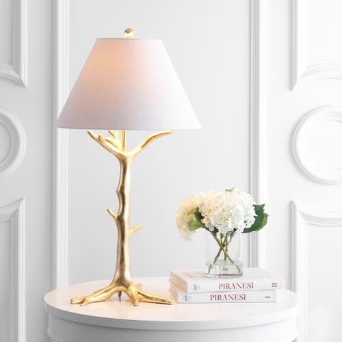 Jonathan Y Galen 33.5in Resin Led Table Lamp In Gold Leaf