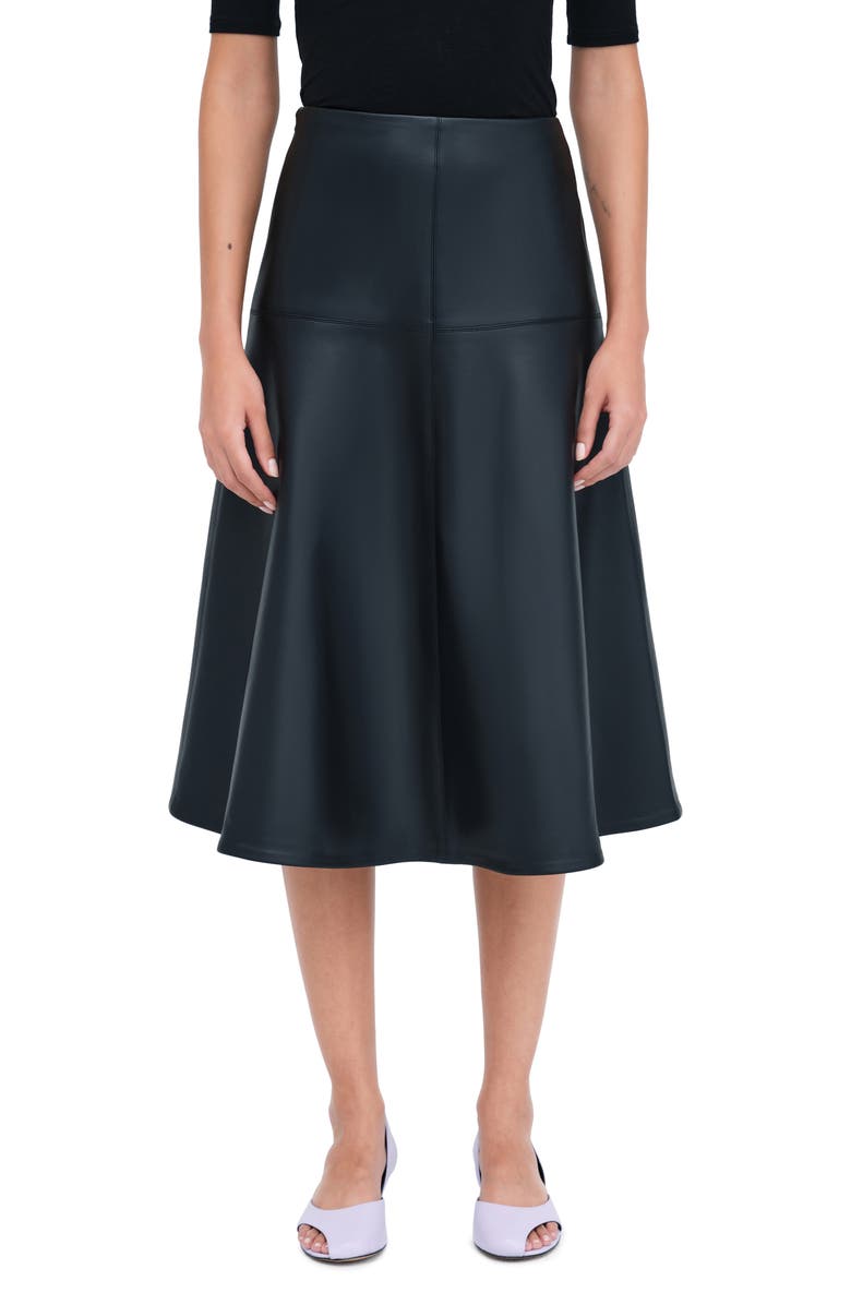 Marcella Lexi Faux Leather Skirt, Main, color, Black